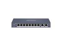 HIK Switch 8 Puertos 2 HiPOE + 2 x 10/100 Mbps 45W 300mt Sma